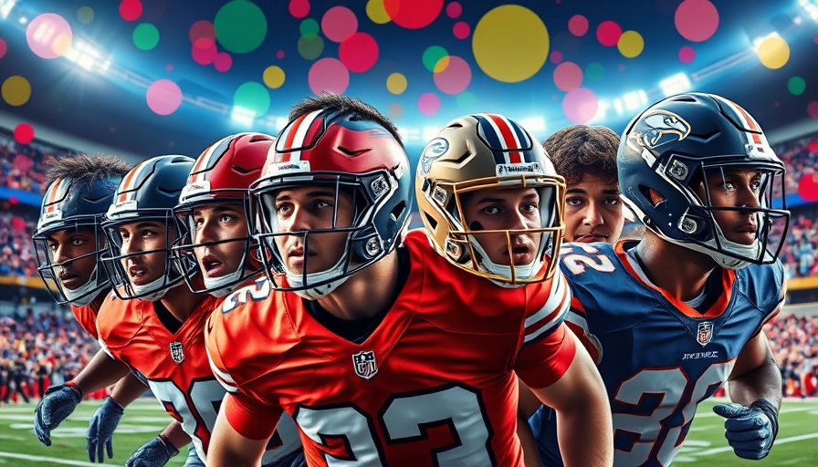 Dynamic image of NFL players 25 and under, showcasing energy and talent.