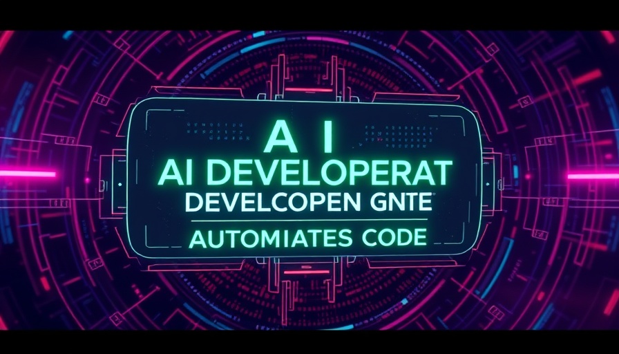 AI Developer Agent interface with dynamic tech-themed design.