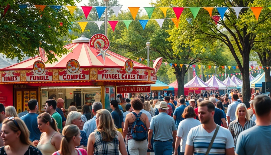 North Carolina fair visitors enjoying funnel cakes