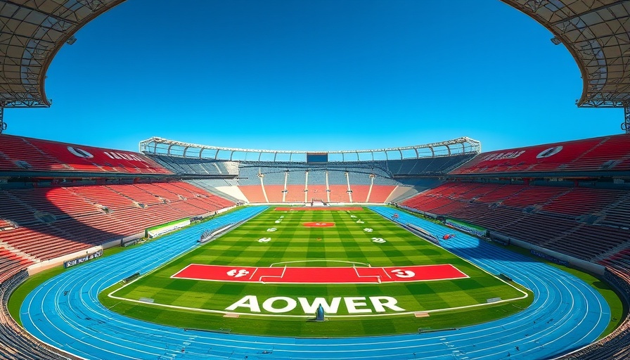 Miami-Dade Schools partner with adidas: aerial sports stadium view.