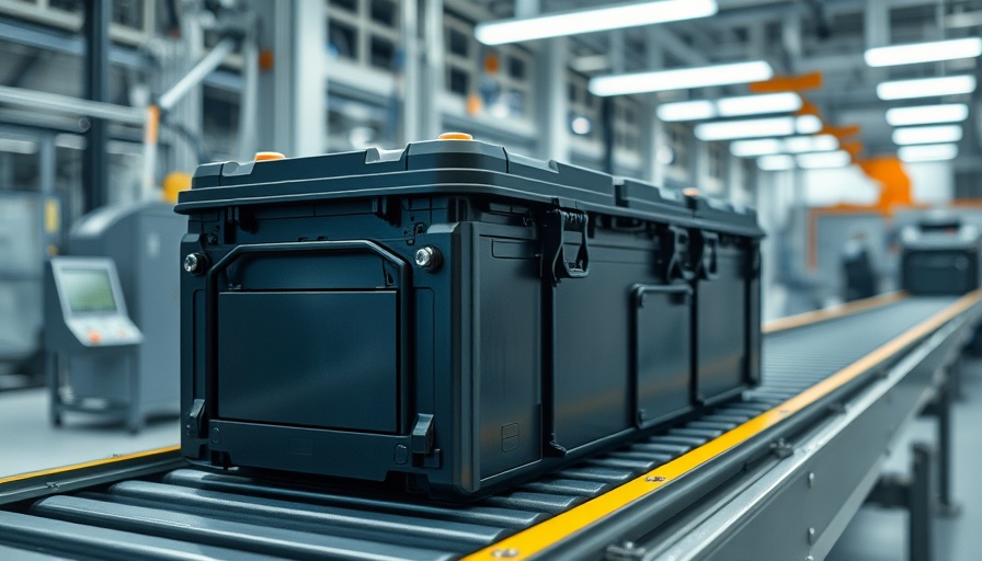 Advanced EV battery pack on conveyor showcasing silicon anodes.