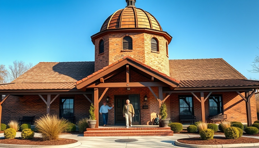 Charming restaurant exterior with unique dome adds character to the Charlotte area scene.