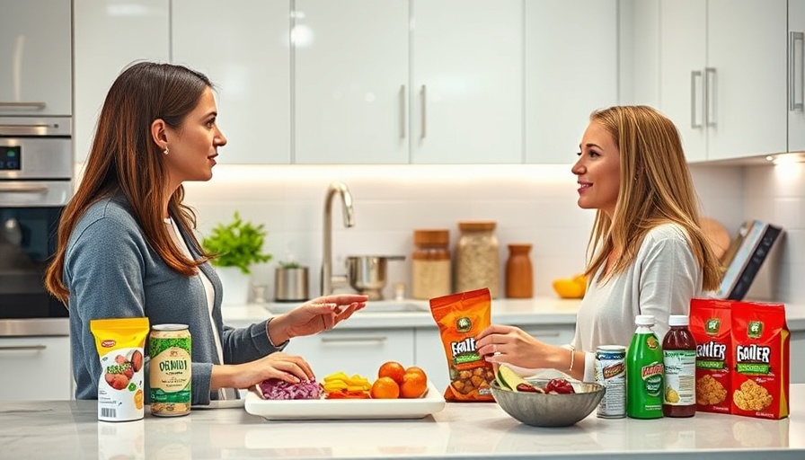 Smart summer swaps bursting with flavor: two people in a kitchen discussing healthy snacks.
