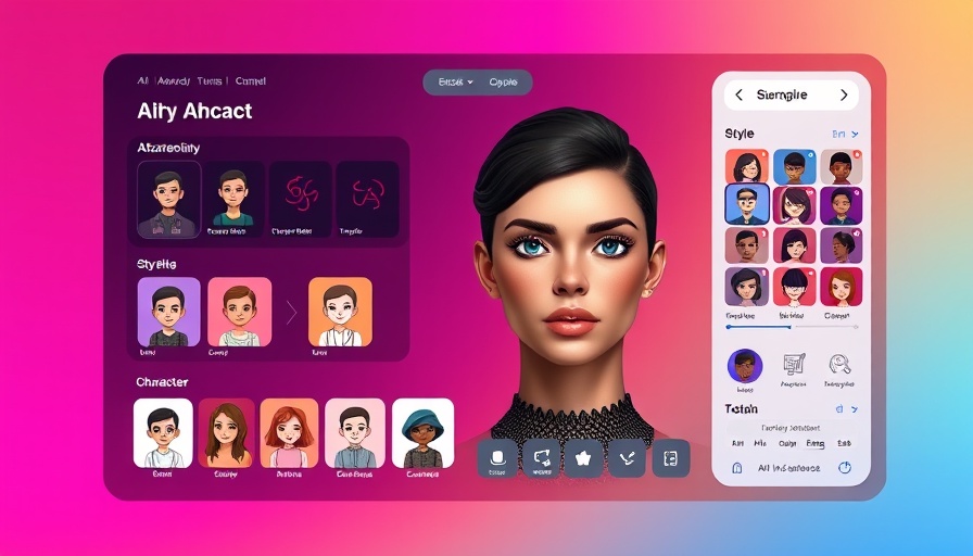 Sleek UI design of AI image generation tool interface