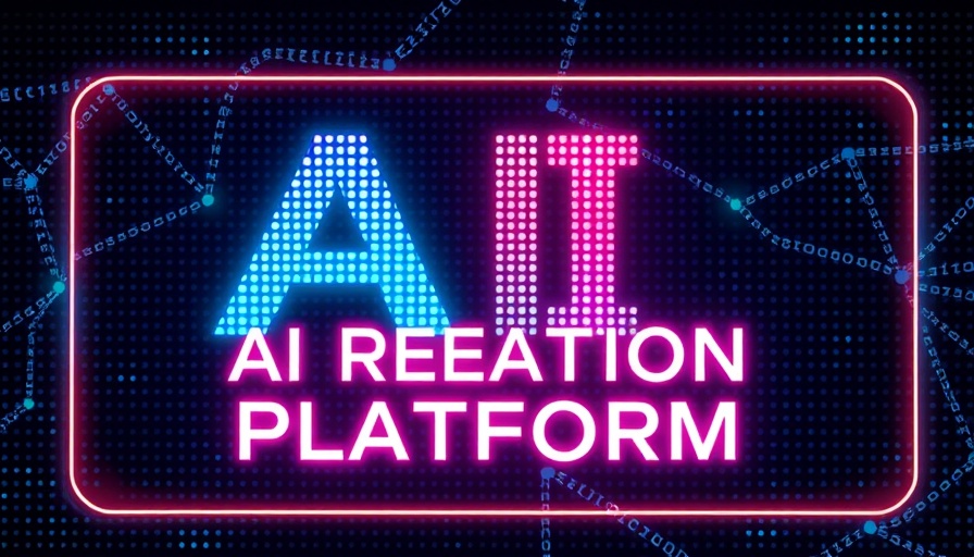 Futuristic digital ad to create AI agents, neon theme.