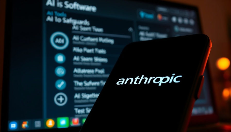 AI tool safeguards and Anthropic logo on smartphone screen.