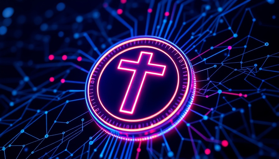 Glowing Toncoin symbol in a digital network representing Web3 infrastructure.