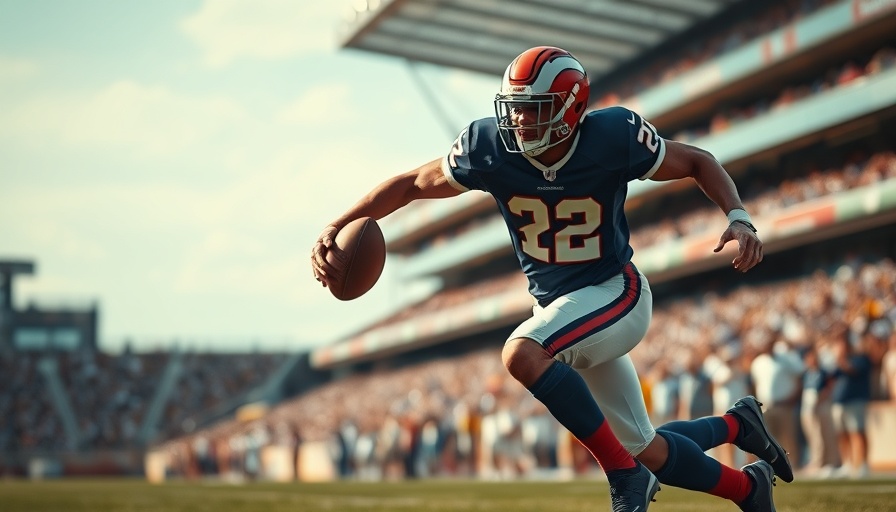 Football player evading tackle, capturing dynamic sports movement.