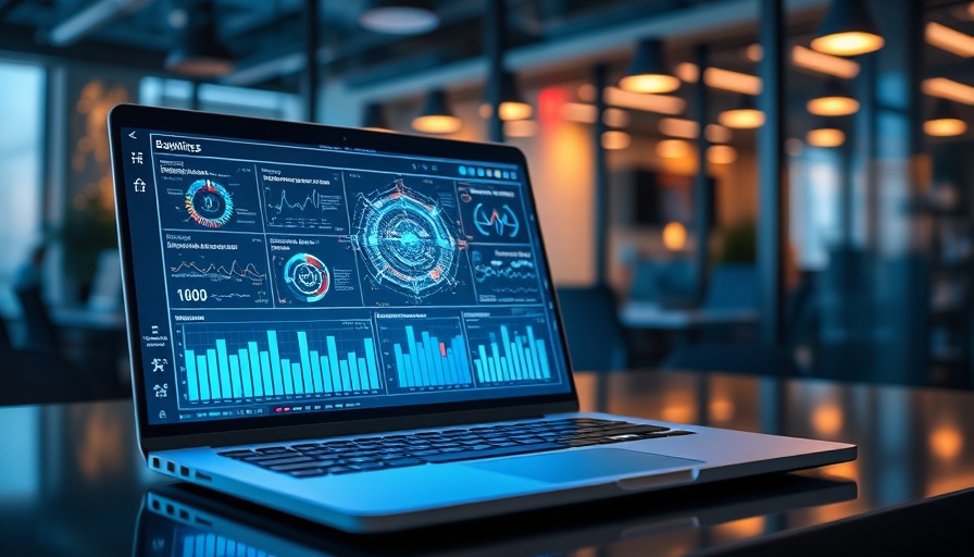 AI transforms digital product businesses with futuristic laptop.