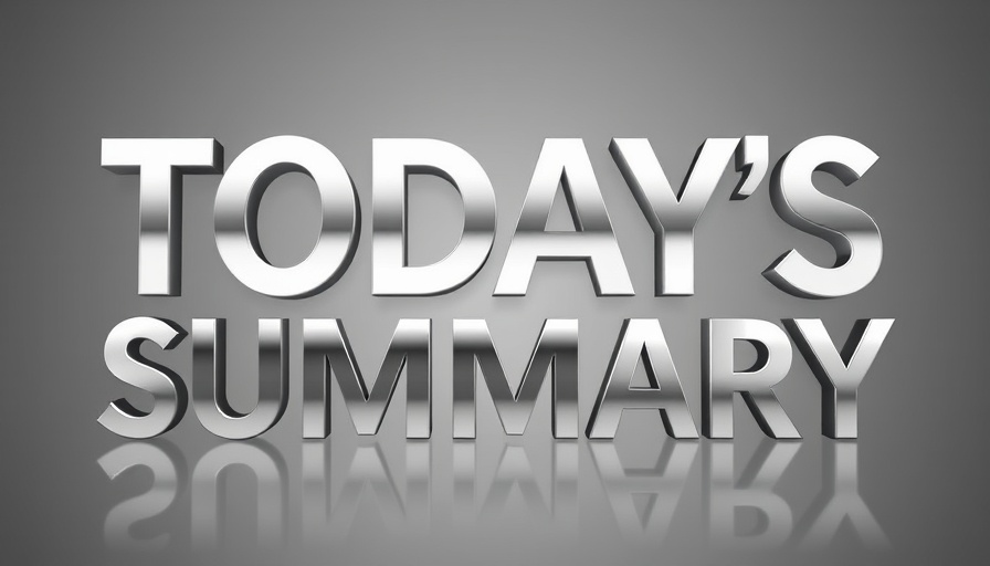 Today's Event Summary in metallic letters, modern design.