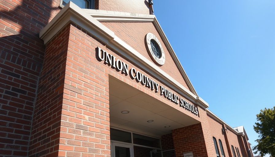 Entrance of Union County Public Schools building