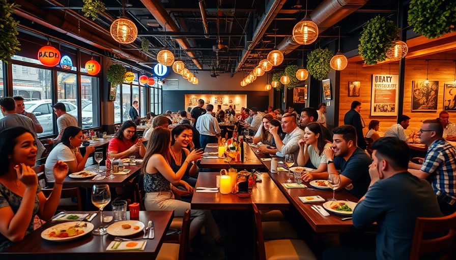Diners enjoying at Midtown Houston restaurants.