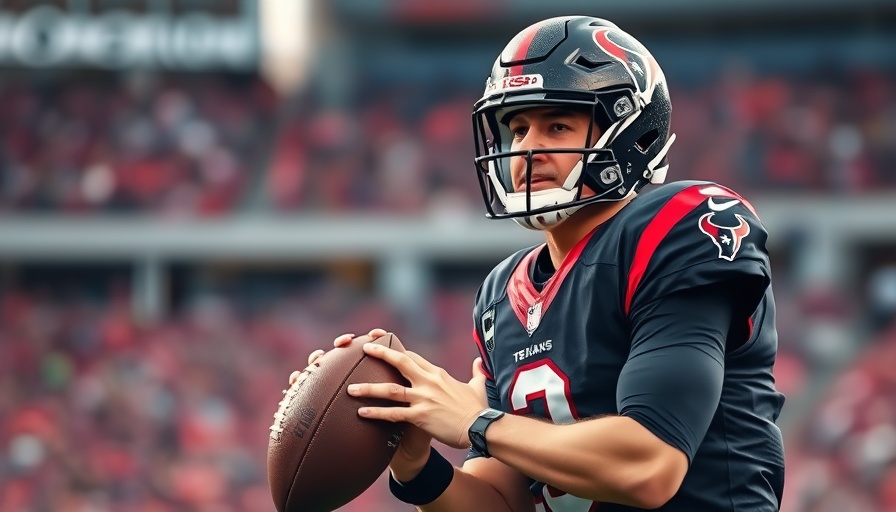 Houston Texans player preparing to pass the football.