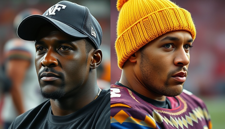 NFL most intriguing players 2025 in a split-screen portrait.