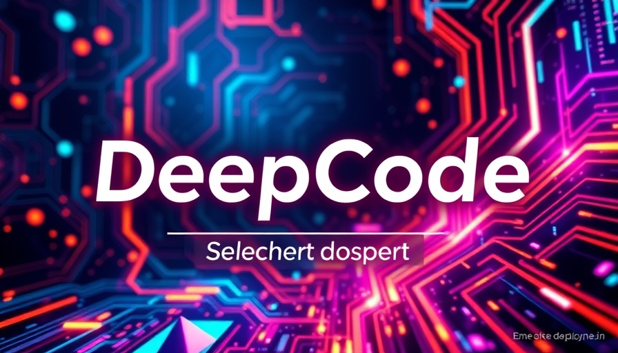 Dynamic poster promoting DeepCode coding platform as open source.