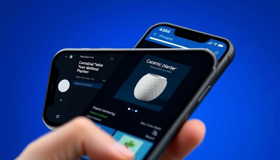 Smartphone showcasing AI-powered shopping tool interface.