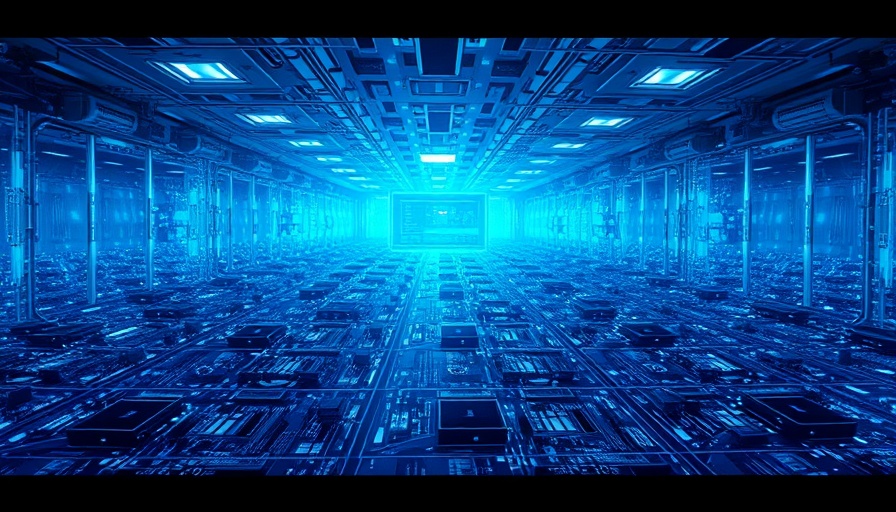 Futuristic digital grid representing AI data services.