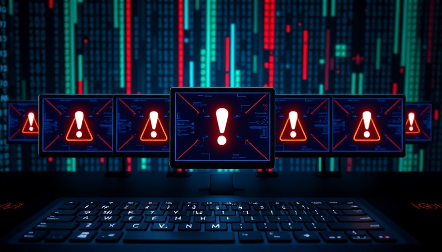 Futuristic AI online security alerts on digital screens