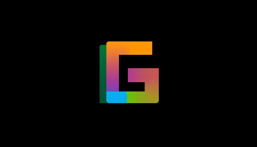 Colorful stylized G digital logo, AI basics concept.