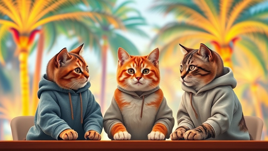 Cats in suits collaborate on AI concepts explained in a vibrant workshop setting.