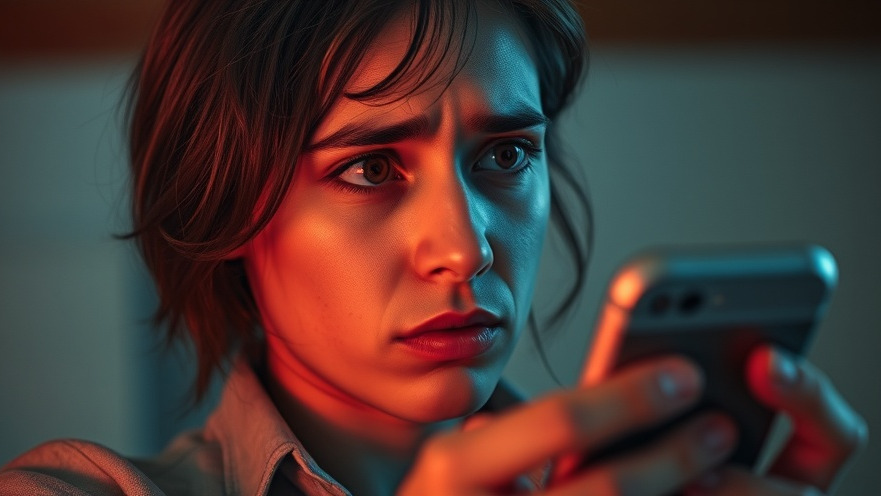 Concerned individual fearing phone scams, highlighting scam prevention awareness.
