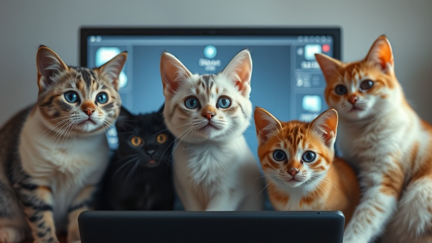 Three upset cats say goodbye to ChatGPT 4, reflecting on AI innovations.