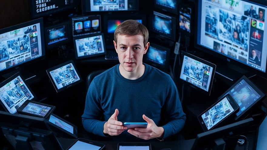Zuckerberg discussing large language models and AI applications in business.