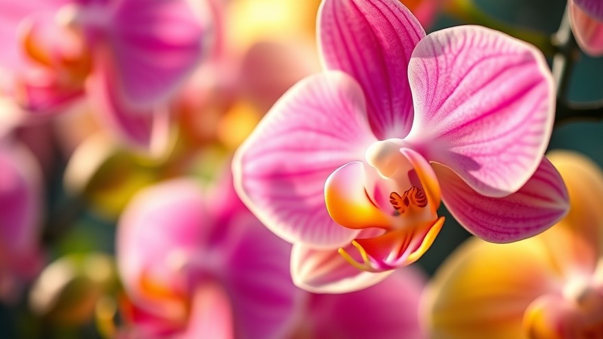 Vibrant close-up of an orchid at Nashville Zoo exhibits, highlighting summer camps' beauty.