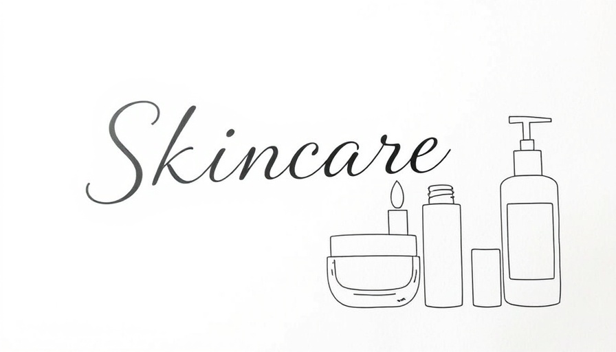 Collagen Skincare minimalist illustration with cosmetics.