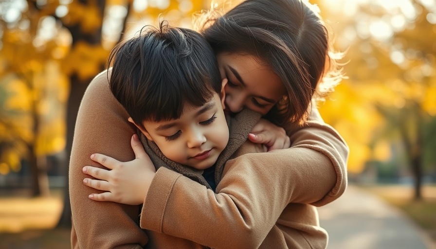 Adult comforting child, showing responses to kids' emotions.