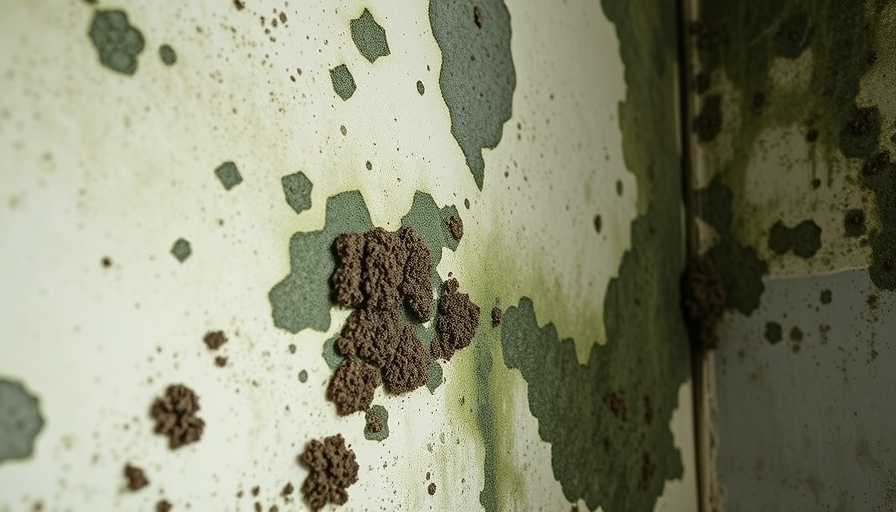 Moldy wall indicating contaminated water airborne pathogens