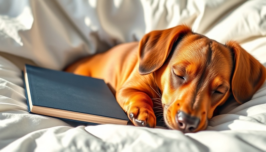 Dachshund relaxing with a book at a pet-friendly hotel in Houston.