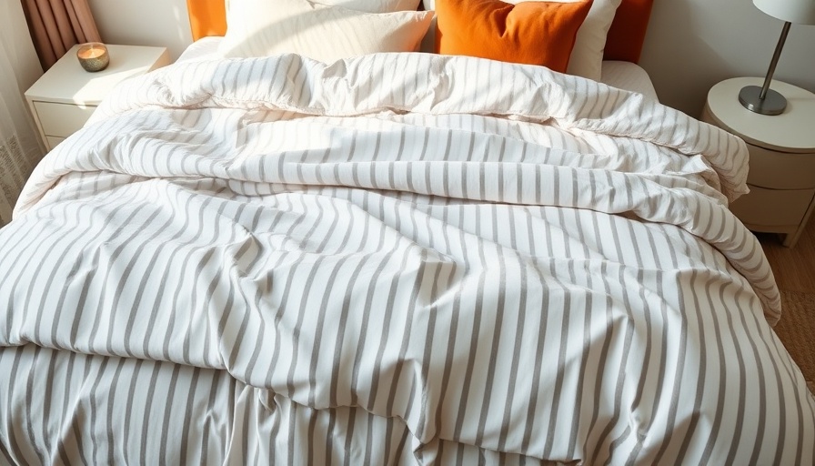 How to put on a duvet cover illustrated in a bright bedroom.