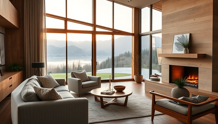 Organic modernism design living room with neutral tones