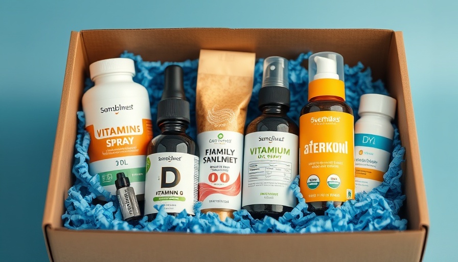 Assorted supplements for women's fitness in a blue box.