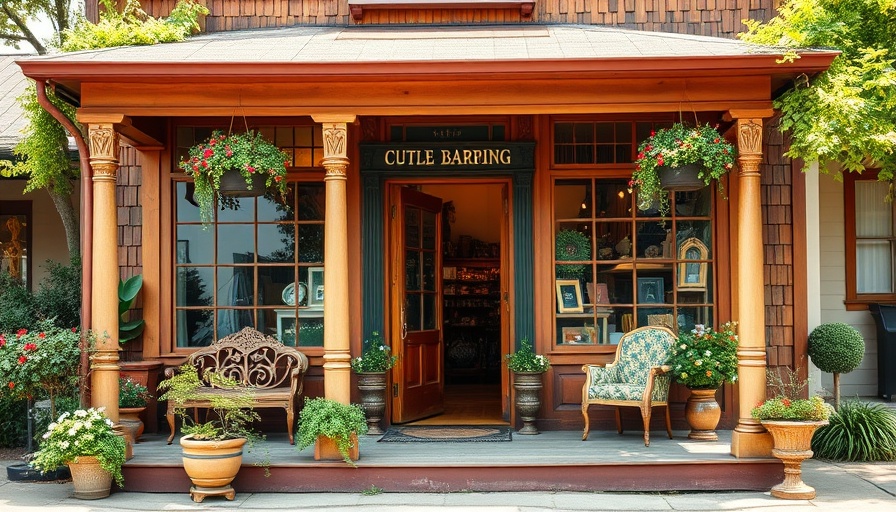 Charming storefront and displays at the best Tomball antique stores.