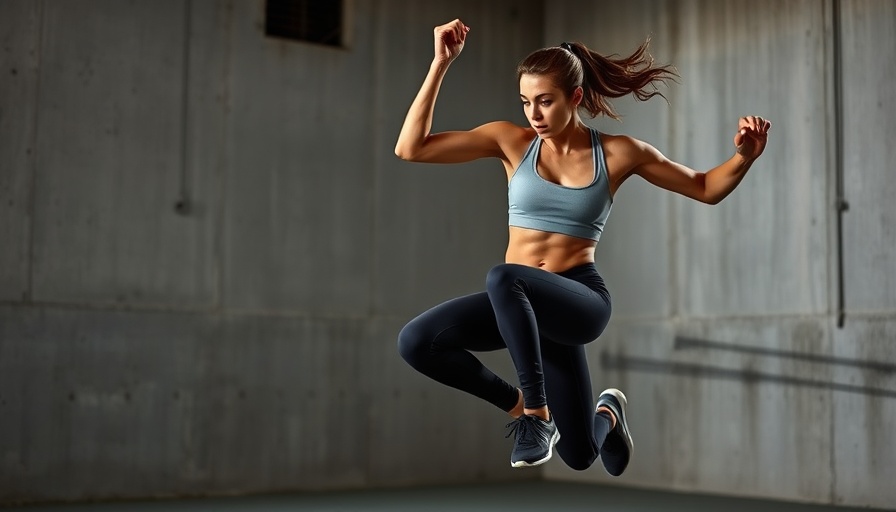 Athletic woman jumping indoors to maximize your workout time
