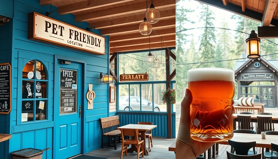 Pet-friendly spots in Tomball, TX - cafe, dining area, forest beer.