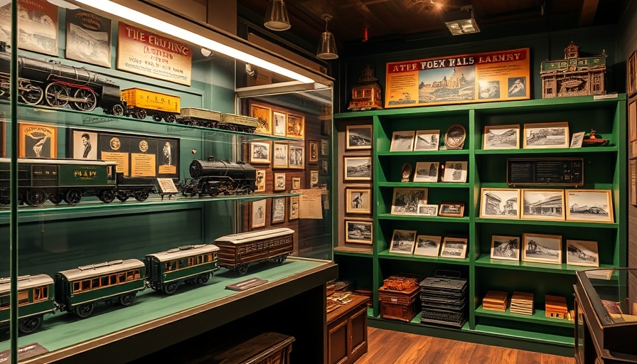 Nostalgic train museum exhibit in Tomball TX with vintage memorabilia and model trains.
