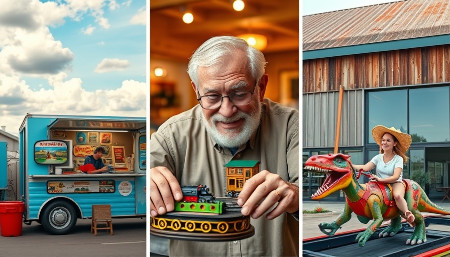Things to do in Tomball on Saturdays: food truck, model trains, rides.