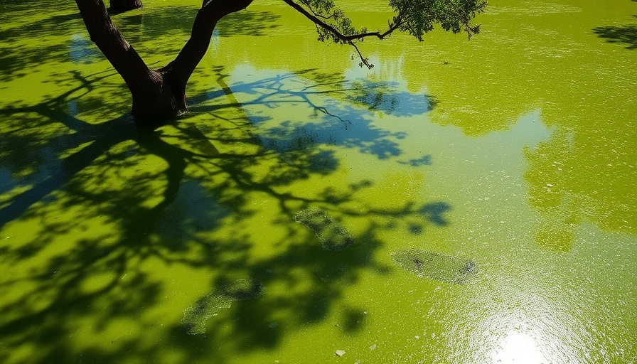 Waterbody with wastewater pollution in Central Texas.