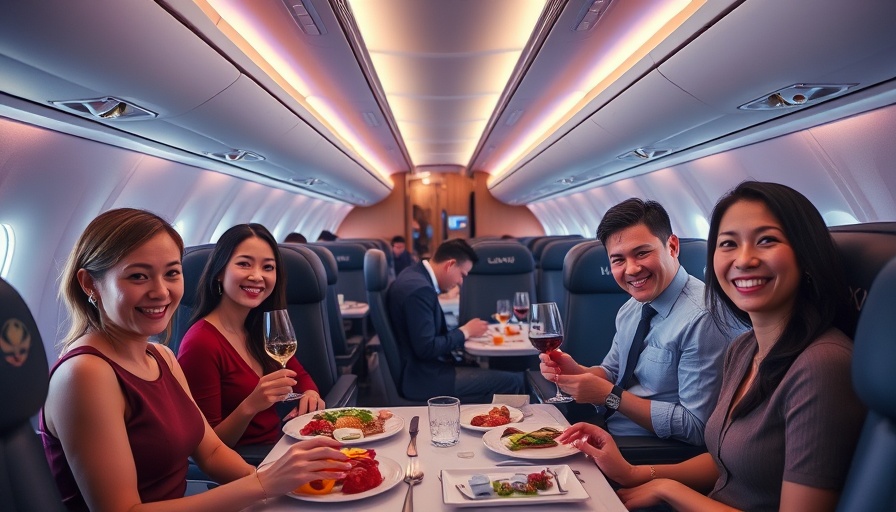 Cathay Pacific Business Class Experience from DFW to Hong Kong with passengers dining and exploring the cockpit.