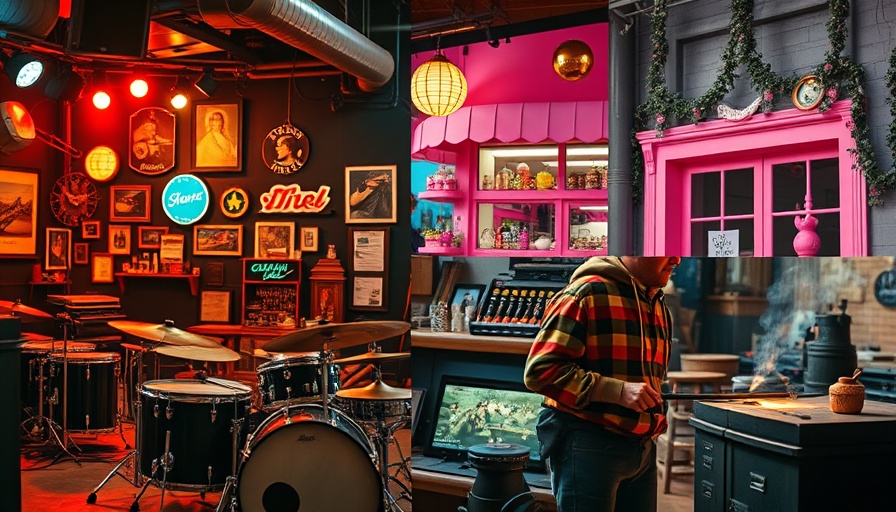 Vibrant activities in Tomball, TX - music, desserts, glassblowing.
