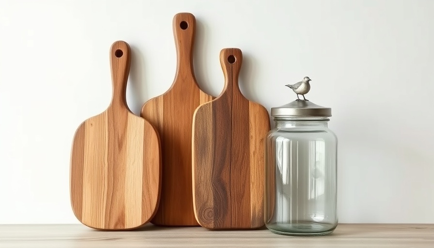 Rustic wooden cutting boards and jar, popular antiques trends 2025.