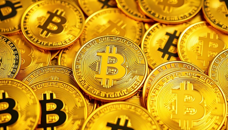 Intricate design of gold Bitcoin coins representing Texas Bitcoin mining environmental impact.