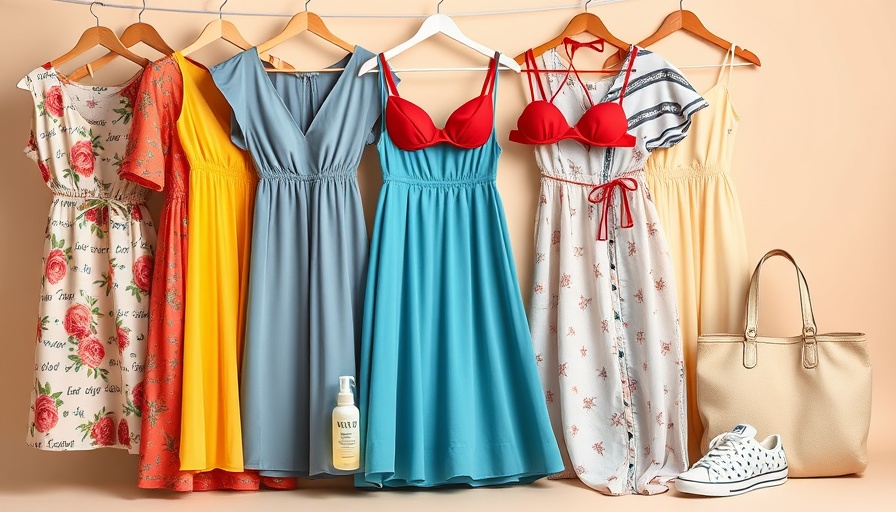 Spain packing list with summer dresses and travel essentials.
