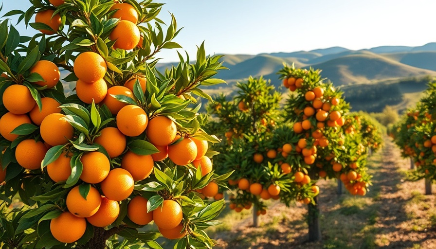 Fast-growing fruit trees in a sunny orchard.