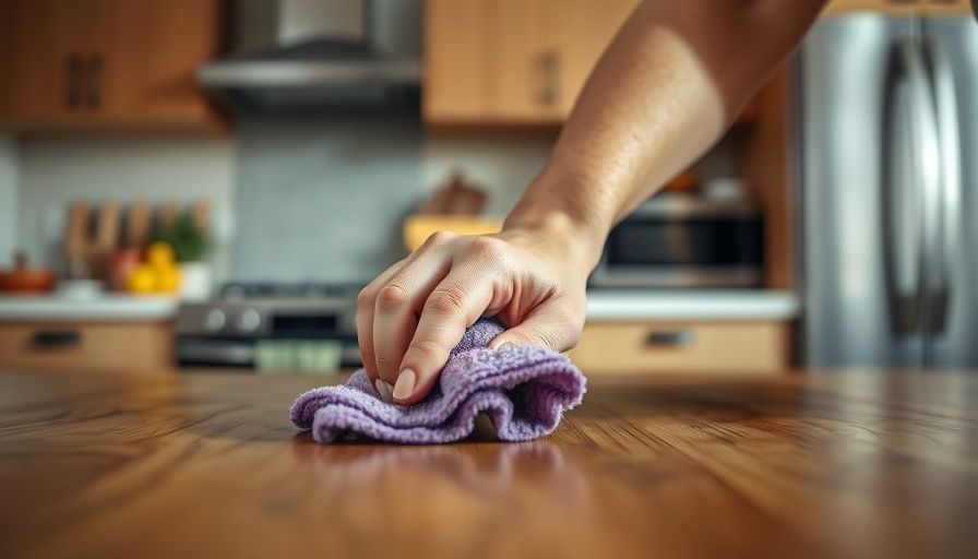Person cleaning a table for guests, cleaning checklist.