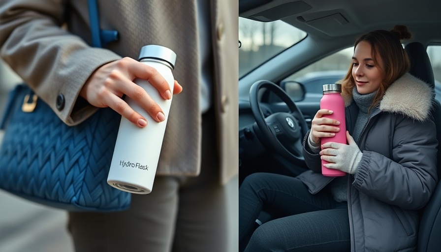 Hydro Flask Micro Hydro Mini Bottle in white and pink shown in lifestyle settings.