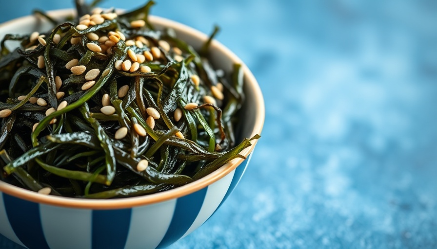 Bowl of crispy seaweed, a natural source of iodine.